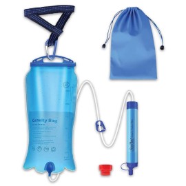 Membrane Solutions 3 Liter Gravity Bag Water Filtration Set