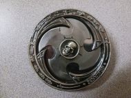 Metal Skull Throwing Star Belt Buckle