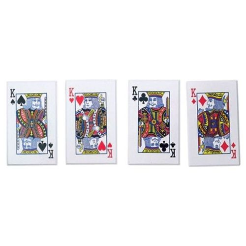 Metal Throwing Cards 4 Kings Set with Nylon Case