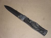 Mikov 241 Predator Dark Horn Leverlock Automatic Knife No Clip Dagger