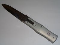 Mikov Predator Lever Lock Gray Automatic Knife Satin Bayo