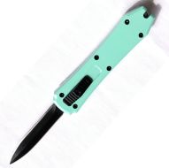 Mini Coffin 5" Teal D/A OTF Automatic Knife Black Dagger