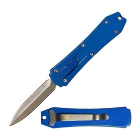 Mini Coffin Blue D/A OTF Automatic Knife Black Dagger