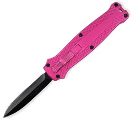 Mini Vampire Pink D/A OTF Automatic Knife Black Dagger