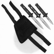 Modern Ninja Trinity Boot Knife Set 3 Piece Full Tang Throwers with Rubber Grip and Sheath