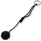 Monkey Fist Black Small Self Defense Paracord Keychain