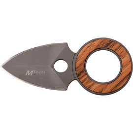 Mtech Push Dagger Neck Knife Spear Wood Finger Hole