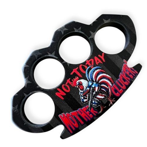 Not Today Mother Clucker Brass Knuckles Paper Weight