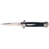 Old School 9" Black Stiletto D/A OTF Automatic Knife Satin Bayo