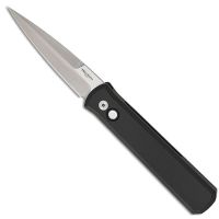 Pro-Tech Godfather Automatic Knife Black AL MOP Button (9.6" Overall)