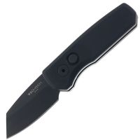 Pro-Tech Runt 5 Automatic Knife Reverse Tanto Black (1.96" Black Blade)