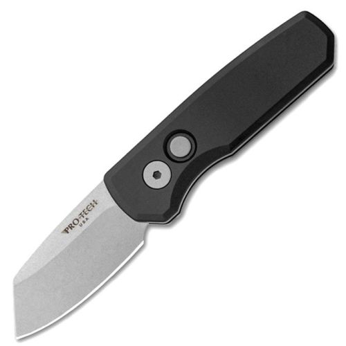 Pro-Tech Runt 5 Automatic Knife Reverse Tanto Black (1.96" Stonewash)