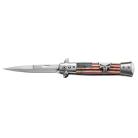 Punisher USA Flag Milano Stiletto Automatic Knife Bayo Switchblade