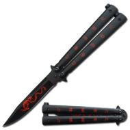 Red Dragon Black Balisong Butterfly Knife