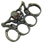 Red Eye Skull Dice Brass Knuckle Belt Buckle