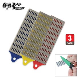 Ridge Runner 3 Piece Diamond Whetstone Sharpener Set