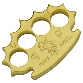 Robbie Dalton Global Gold Irish Devil Brass Knuckle Buckle Paperweight