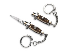 SKM 2.75" Keychain Stiletto Automatic Knife Stag