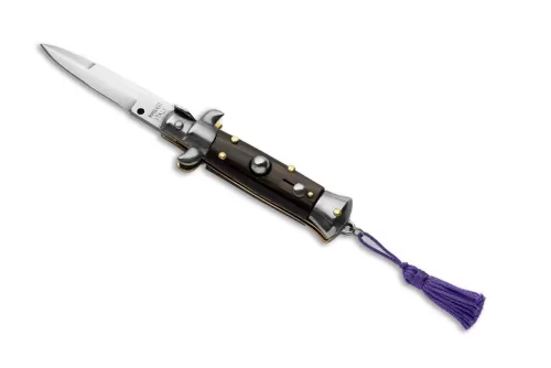 SKM 4.65" Buffalo Horn Stiletto Automatic Knife Bayonet