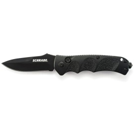 Schrade 60 Mini Automatic Knife Black Drop Point Plain