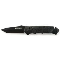 Schrade 60 Black Automatic Knife Black Tanto Plain