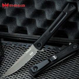 Shinwa Black Taito Folding Knife G10 Ball Bearing Opening