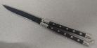 Slim Line Butterfly Knife Dark Wood Balisong