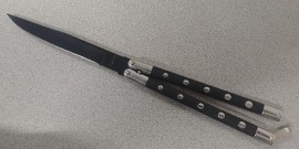 Slim Line Butterfly Knife Dark Wood Balisong