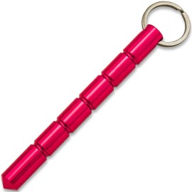 Solid Steel Red Personal Safety Keychain Kubotan