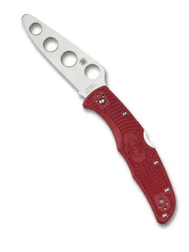 Spyderco Endura 4 Trainer Lock Back Folding Knife Red FRN Handle (3.55" AUS6) C10TR