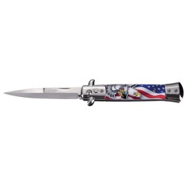 Stiletto Switchblade Eagle with USA Flag