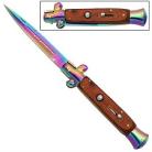 9.5" Stiletto Titanium Rosewood Automatic Knife a155bkar