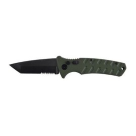 8" Swift Edge Tactical OD Green Automatic Knife Black Tanto Serrated