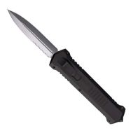 Tekto A4 Humvee Black D/A OTF Automatic Knife Satin Dagger Serrated