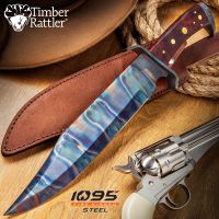 Timber Rattler Gunslinger Bowie Knife 1095 Fire Kissed