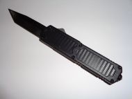 Titan Black Carbon D/A OTF Automatic Knife Black Tanto