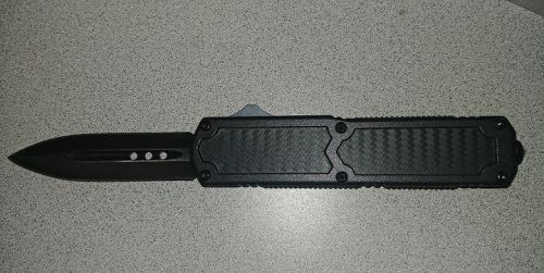 Titan Black Carbon Fiber D/A OTF Automatic Knife Black Dagger