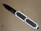 Titan White OTF D/A Black Serrated Double Edge Automatic Knife