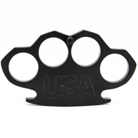 USA Black Brass Knuckles Belt Buckle Paper Weight Accessory