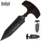 United Cutlery Honshu Large Palm Push Dagger Black Tanto