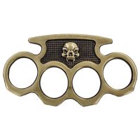 Vampire Skull Brass Knuckles Paperweight Antique Brass