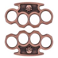 Vampire Skull Brass Knuckles Paperweight Copper