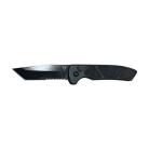 Vanguard Black Tactical Automatic Knife Black Tanto Serrated