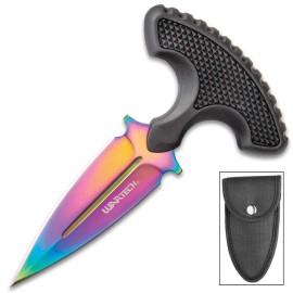 War Tech Rainbow Combat Tactical Palm Push Dagger