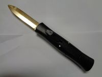 AKC Concord Black D/A OTF Automatic Knife Gold Dagger