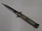 Frank Beltrame 9" Abalone Stiletto Automatic Knife Dagger