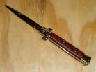 Frank Beltrame 9" Cocobolo Stiletto Automatic Knife Gold Bayo