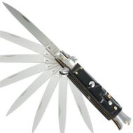 Best Top Value Black Marble Milano Stiletto Automatic Knife (8.5" Overall)