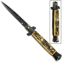Best Value Black Stag Milano Stiletto Automatic Knife (8.5" Overall)