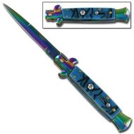 milano auto stiletto titanium blue marble knife a150lr